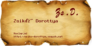 Zsikó Dorottya névjegykártya